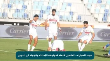 موعد المباراة.. تفاصيل كاملة لمواجهة الزمالك والجونة في الدوري